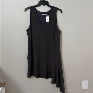 Askari V-Neck Charcoal Gray Dress NWT Size M